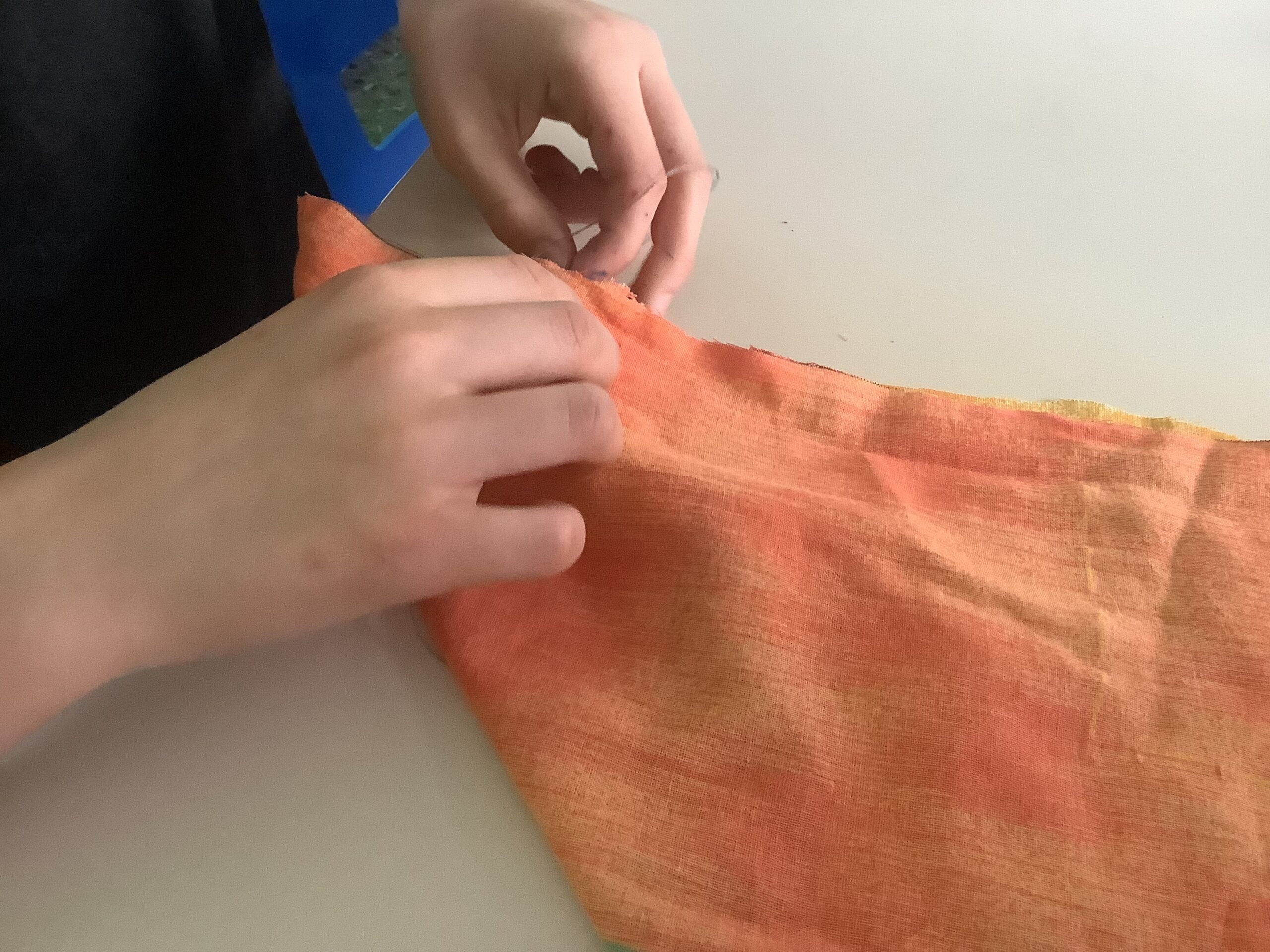 Cucitura degli angoli del rivestimento interno