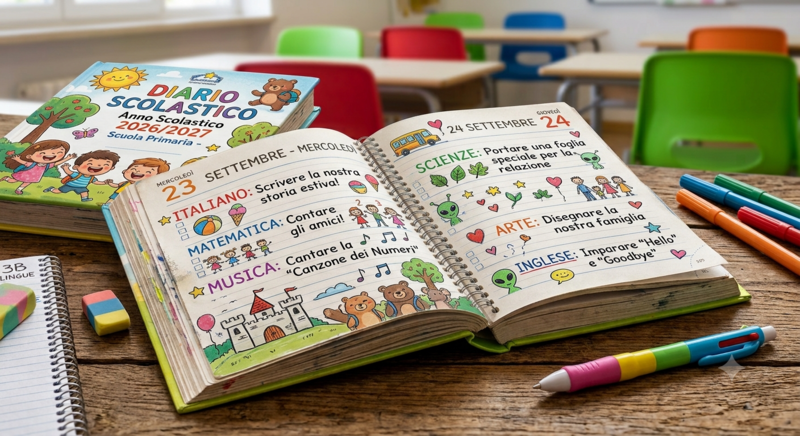 Scuola Primaria - Pagamento quota di iscrizione e ritiro diario scolastico